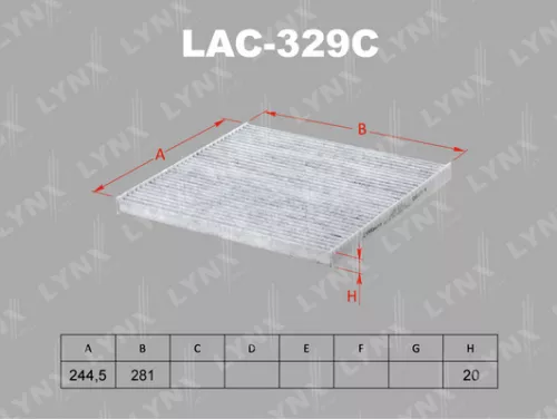 Cabin filter, carbon