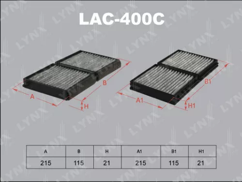 Cabin filter, carbon (x2)