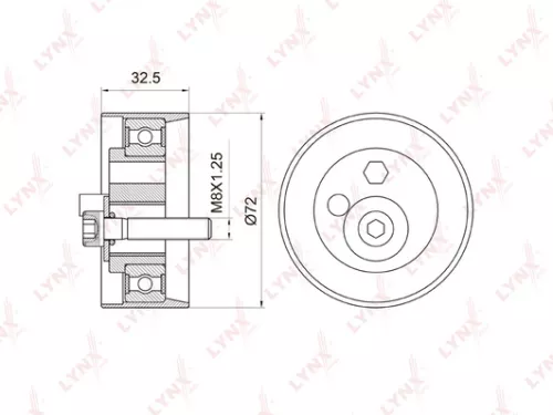 Tension pulley, timing belt