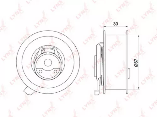 Tension pulley, timing belt