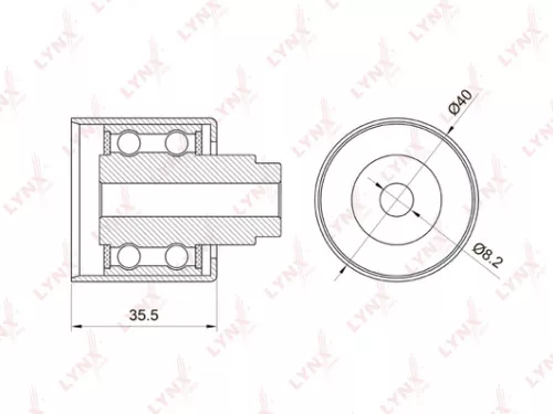 Deflection/Guide pulley, timing belt