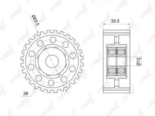Deflection/Guide pulley, timing belt