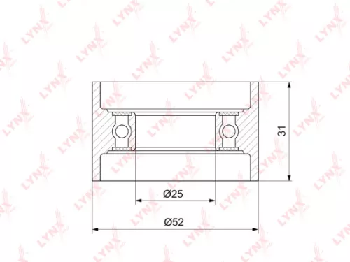 Deflection/Guide pulley (assembly), timing belt