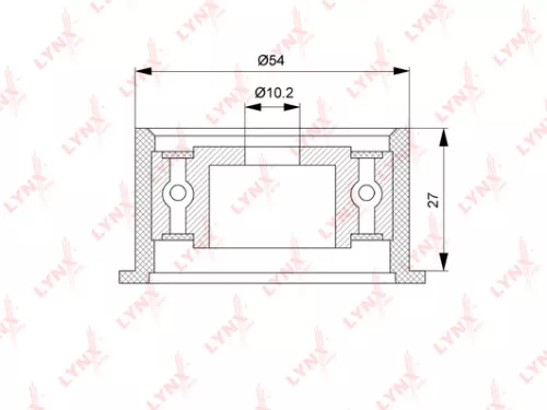 Deflection/Guide pulley (assembly), timing belt