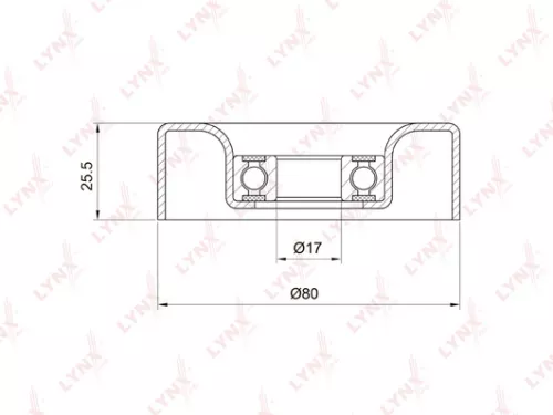 Tension pulley, poly v-belt