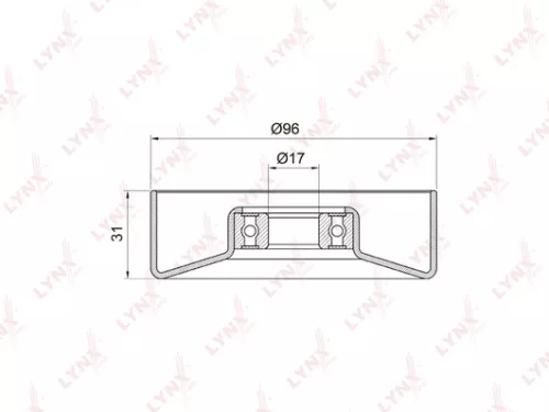 Tension pulley, poly v-belt