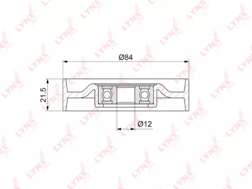Tension pulley, poly v-belt