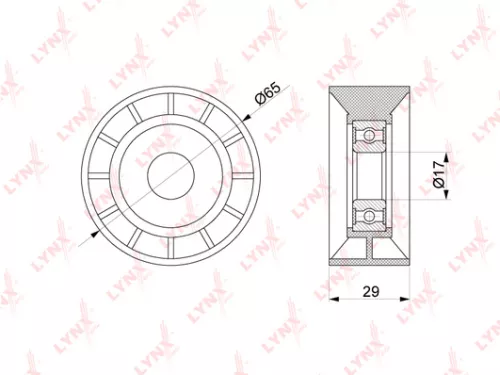 LYNXAUTO Tensioner Pulley, poly v-belt (PB-5133)