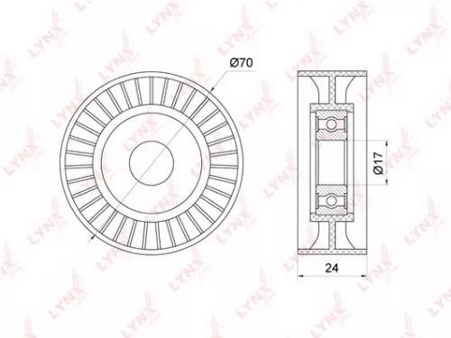 Tensioner Pulley, poly v-belt