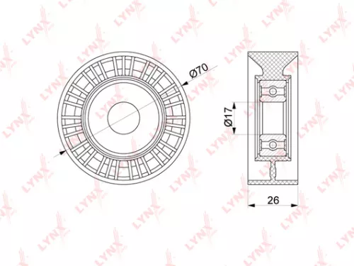 Tensioner Pulley, poly v-belt