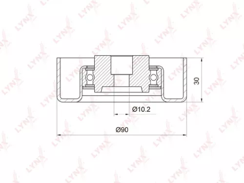 Deflection/Guide pulley, poly v-belt