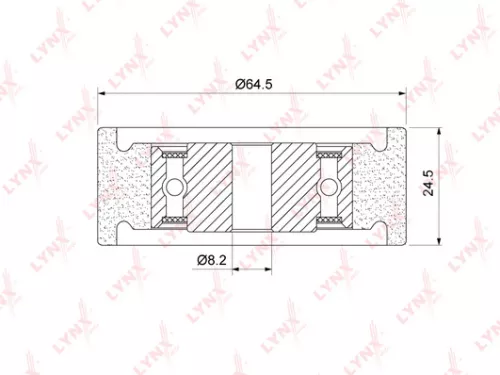 Deflection/Guide pulley, poly v-belt