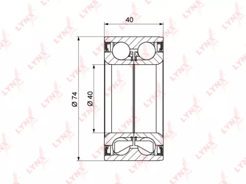 LYNXAUTO Wheel bearing, front (WB-1160)