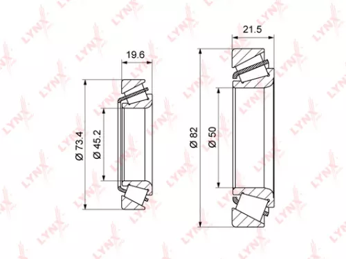 LYNXAUTO Wheel bearing, front (WB-1230)