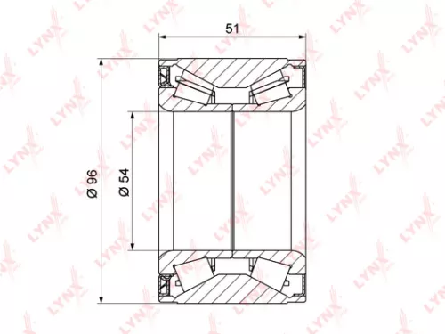 LYNXAUTO Wheel bearing, front (WB-1264)