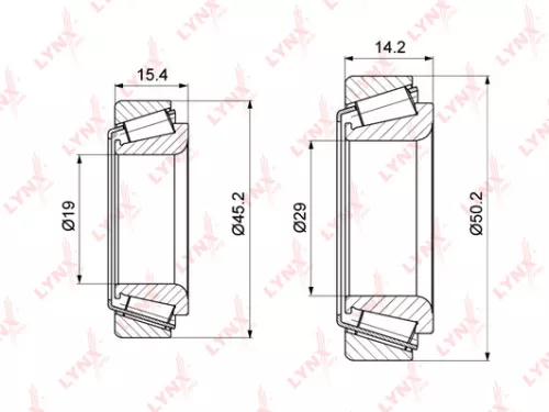 LYNXAUTO Wheel bearing, rear (WB-1276)