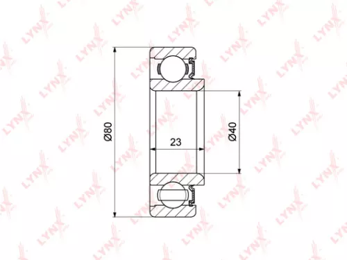 LYNXAUTO Wheel bearing, rear (WB-1513)