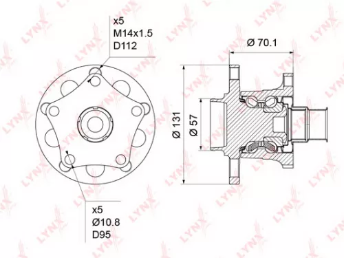 LYNXAUTO Wheel Hub (WH-1222)