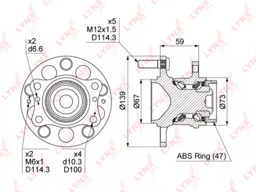 LYNXAUTO Wheel Hub (WH-1487)