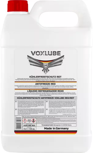 VOXLUBE Antifreeze RM AC -30 Red / 4 LTR – Premium Engine Coolant