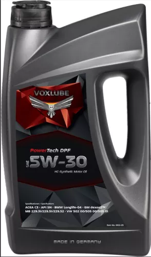 VOXLUBE Engine Oil F Synth 5W30 / 5 LTR / API SN/CF – Premium Fully Synthetic Lubricant