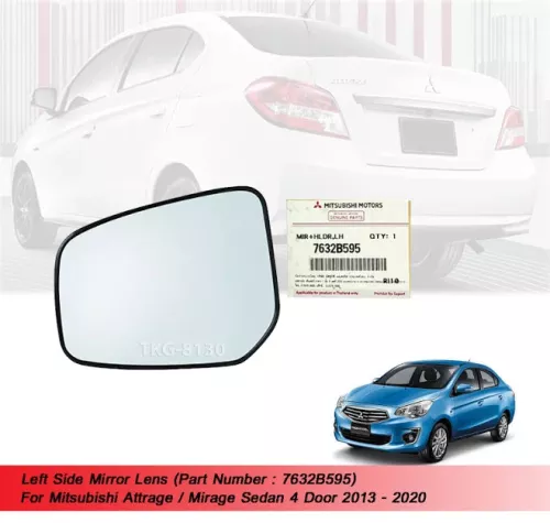 Mitsubishi Mirage LH Side Mirror Glass 7632B595/603 Type